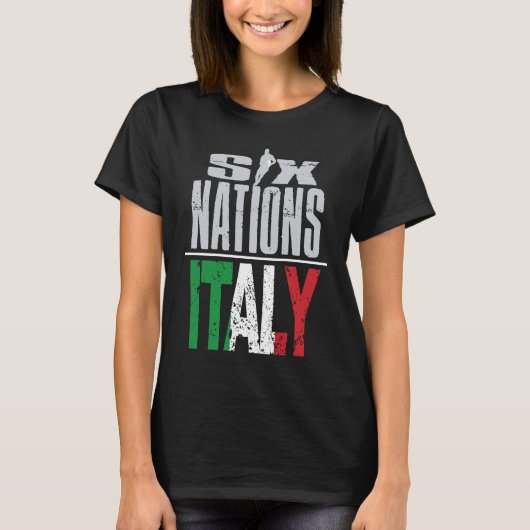 Italy Rugby Fan Player Coach and Rugby Supporter T-shirt (Voorkant)