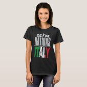 Italy Rugby Fan Player Coach and Rugby Supporter T-shirt (Voorkant volledig)