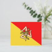 Italy, Sicily, Sicilian flag Briefkaart (Staand voorkant)