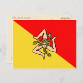 Italy, Sicily, Sicilian flag Briefkaart (Voorkant / Achterkant)