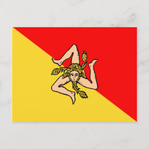 Italy, Sicily, Sicilian flag Briefkaart