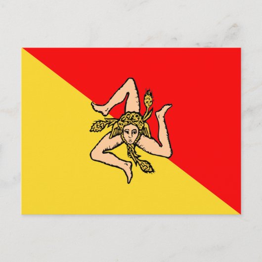 Italy, Sicily, Sicilian flag Briefkaart (Voorkant)