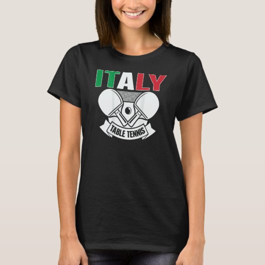 Italy Table Tennis   Support Italian Ping Pong Tea T-shirt (Voorkant)