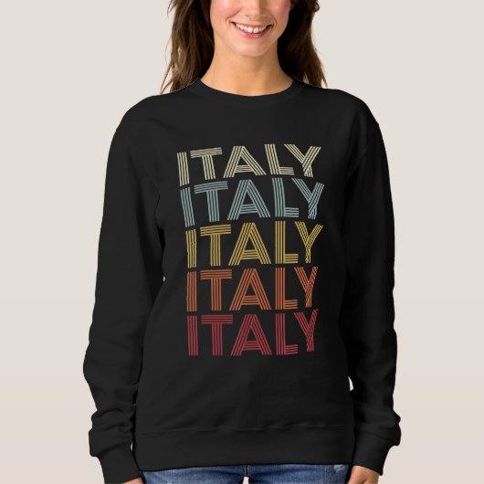 Italy Texas Italy TX Retro Vintage Text Trui (Voorkant)
