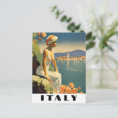 Italy Vintage Travel Romantic Mediterranean Briefkaart (Staand voorkant)