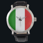 Italy Watch - De vlag van Italië Horloge<br><div class="desc">Italy Watch - De vlag van Italië is gemaakt van groene, witte en rode lijnen. Het is een geweldig cadeau voor degenen die van Italië houden of een Italiaans erfgoed hebben. Dit ontwerp is ook beschikbaar op vele andere producten voor u om uit te kiezen.</div>