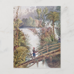 Itamaraty Waterfall in de Serra da Estrela Briefkaart