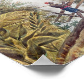 Itamaraty Waterfall in de Serra da Estrela Poster (Hoek)