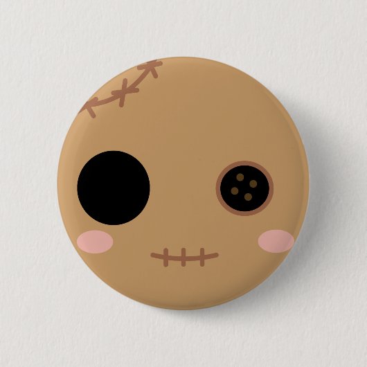 Itami de Voodoo Doll Head Ronde Button 5,7 Cm (Voorkant)