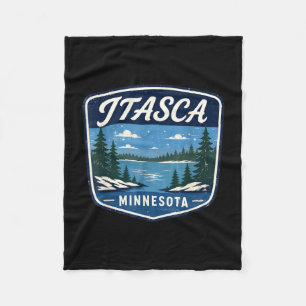 Itasca minnesota meer natuur buiten avontuur fleece deken