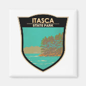 Itasca State Park Minnesota Badge Magneet (Voorkant)