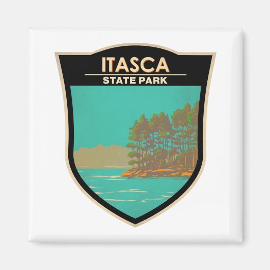 Itasca State Park Minnesota Badge Magneet (Voorkant)