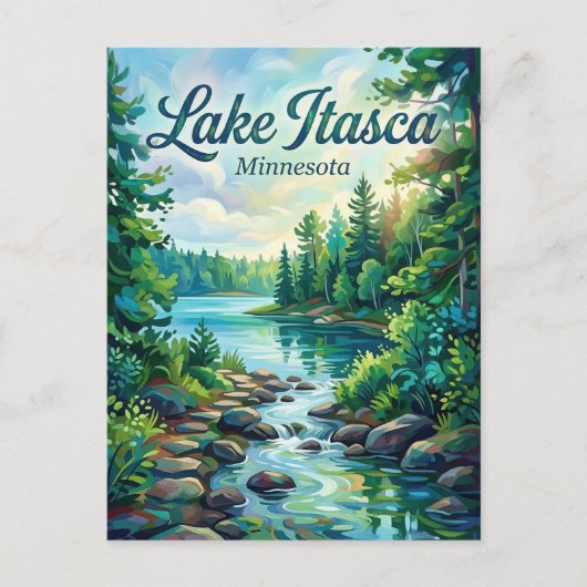 Itasca State Park Minnesota Briefkaart (Voorkant)