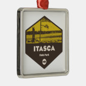 Itasca State Park Minnesota Metalen Ornament (Rechts)