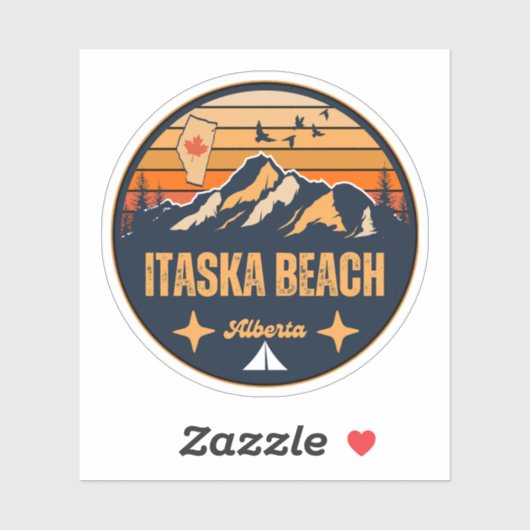Itaska Beach, Alberta Sticker (Vel)