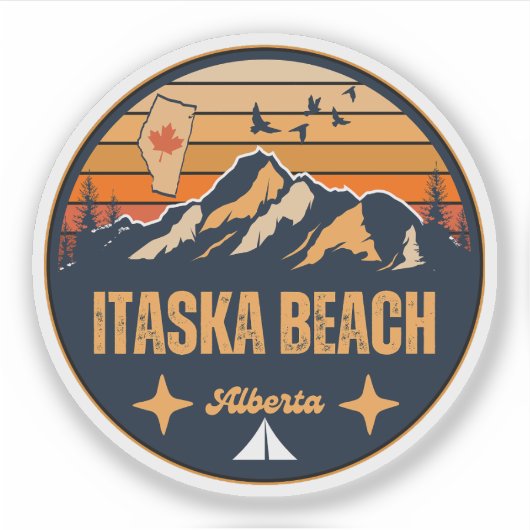 Itaska Beach, Alberta Sticker (Voorkant)