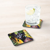 "Itáyara" geschilderde varen - Vrouwen in het Amaz Bier Onderzetter (Rechterzijde)