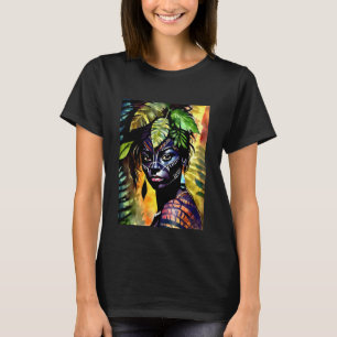 "Itáyara" geschilderde varen - Vrouwen in het Amaz T-shirt