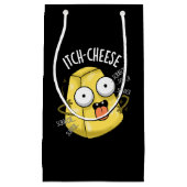 Itch-cheese Funny Cheese Pun Dark BG Klein Cadeauzakje (Voorkant)