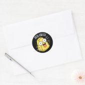 Itch-cheese Funny Cheese Pun Dark BG Ronde Sticker (Envelop)