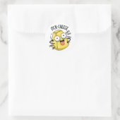 Itch-cheese Funny Cheese Pun Ronde Sticker (Tas)