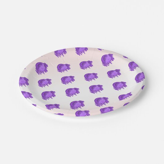 ITD Blurberries en crème Papieren Bordje (Gekanteld)