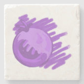 ITD Blurberries en crème Stenen Onderzetter (Voorkant)