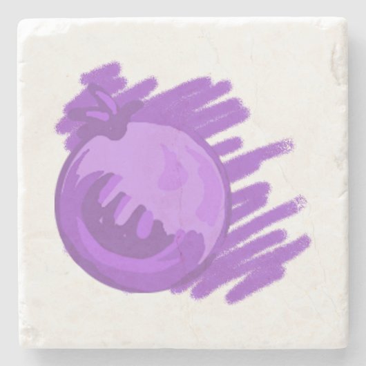 ITD Blurberries en crème Stenen Onderzetter (Voorkant)