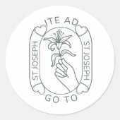 Ite Ad Joseph Ronde Sticker (Voorkant)