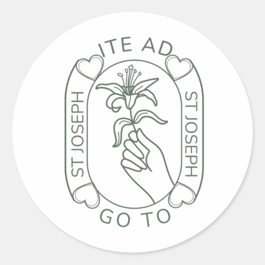 Ite Ad Joseph Ronde Sticker (Voorkant)