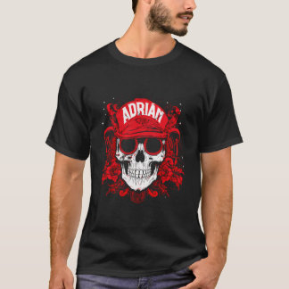 Items Gepersonaliseerde schedel met Adriã §N naam T-shirt