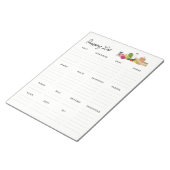 Items op de bewerkbare lijst van supermarkten notitieblok (Schuin)