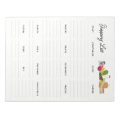 Items op de bewerkbare lijst van supermarkten notitieblok (Voorkant)