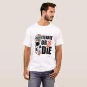 Iterate of Die Funny UI UX Designer T-shirt (Voorkant volledig)