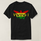 Ites Gold Green Horizontal Rasta Maagdeneilanden T-shirt (Design voorkant)