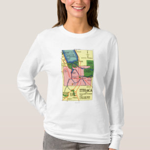 Ithaca en de nabijgelegen punten van belang t-shirt