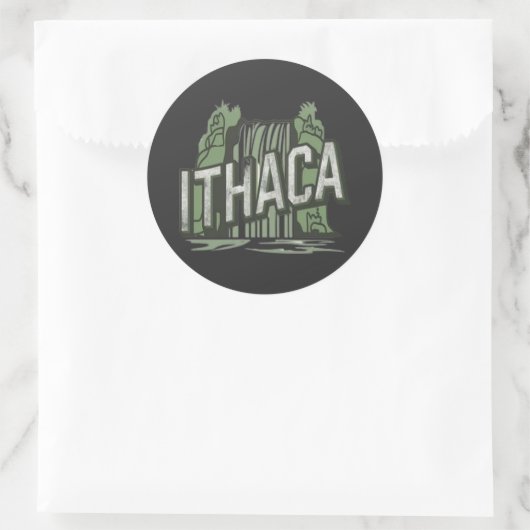 ithaca falls ronde sticker (Tas)