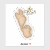 ithaca griekenland kaart sticker (Vel)