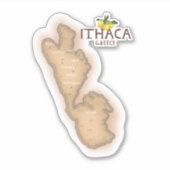 ithaca griekenland kaart sticker (Voorkant)