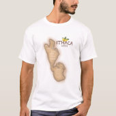 ithaca griekenland kaart t-shirt (Voorkant)