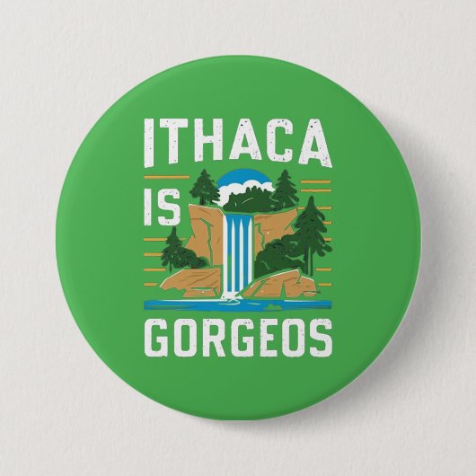 ithaca is gorges ronde button 7,6 cm (Voorkant)