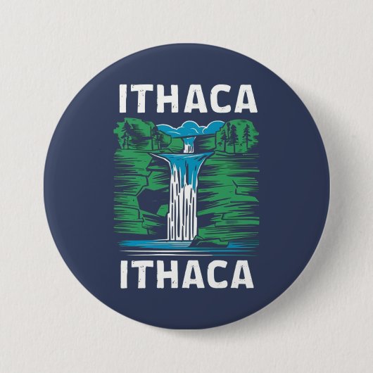 Ithaca is Gorges Ronde Button 7,6 Cm (Voorkant)
