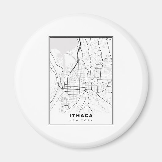Ithaca-kaart Magneet (Voorkant)