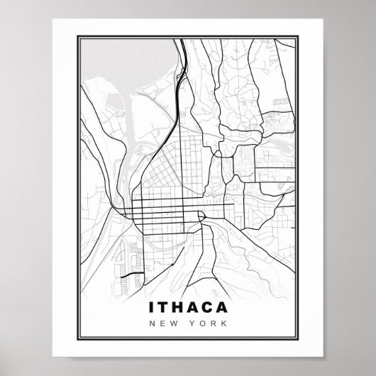 Ithaca-kaart Poster (Voorkant)