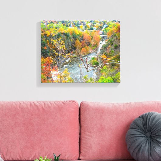 ITHACA NEW YORK GORGE CANVAS AFDRUK (Insitu (Woonkamer))