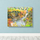 ITHACA NEW YORK GORGE CANVAS AFDRUK (Insitu (Houten vloer))