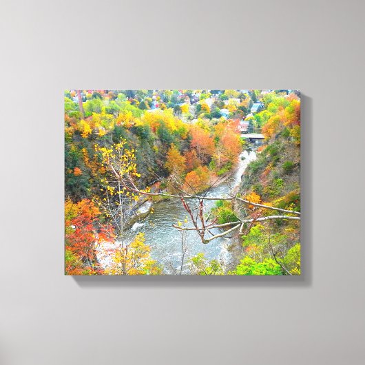 ITHACA NEW YORK GORGE CANVAS AFDRUK (Voorkant)