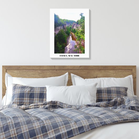 ITHACA NEW YORK GORGE CANVAS AFDRUK (Insitu (Slaapkamer))
