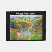 ITHACA NEW YORK KLOOF FLEECE DEKEN (Voorkant (Horizontaal))