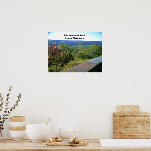 ITHACA NEW YORK OVERLOOK WALL POSTER (Keuken)